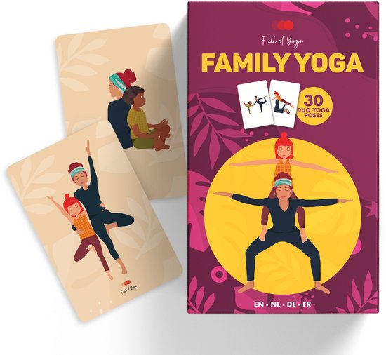 Full of Yoga - Kaartspel Samen Yoga - Yoga Kaarten - 30 Yoga Poses - Kinderyoga - Ouder en Kind Yoga