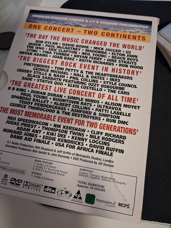 Live Aid - 4DVD met Madonna, Queen, Paul McCartney, Bob Dylan en