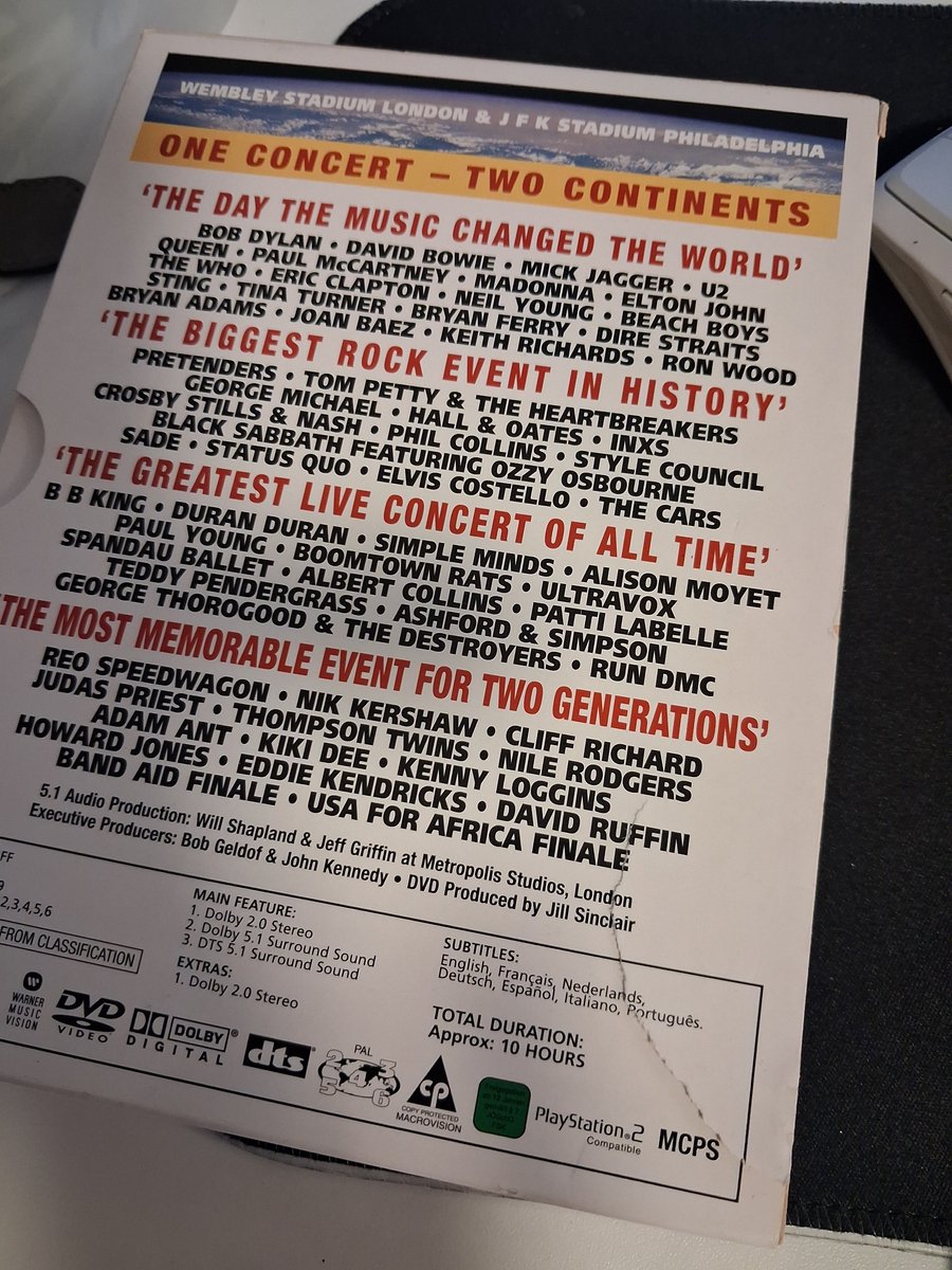 Live Aid - 4DVD met Madonna, Queen, Paul McCartney, Bob Dylan en