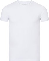 Basset Heren Bamboe T-Shirt Ronde Hals Wit - Maat S