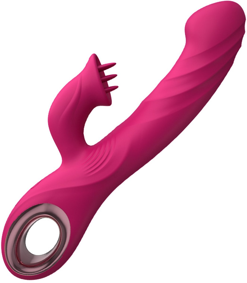 Daity 3-in-1 Likkende Vibrator voor Vrouwen – Clitoris & G-spot Vibrator – 10 Vibratiestanden – Siliconen Seksspeeltje – USB Oplaadbaar – Waterdicht IPX6