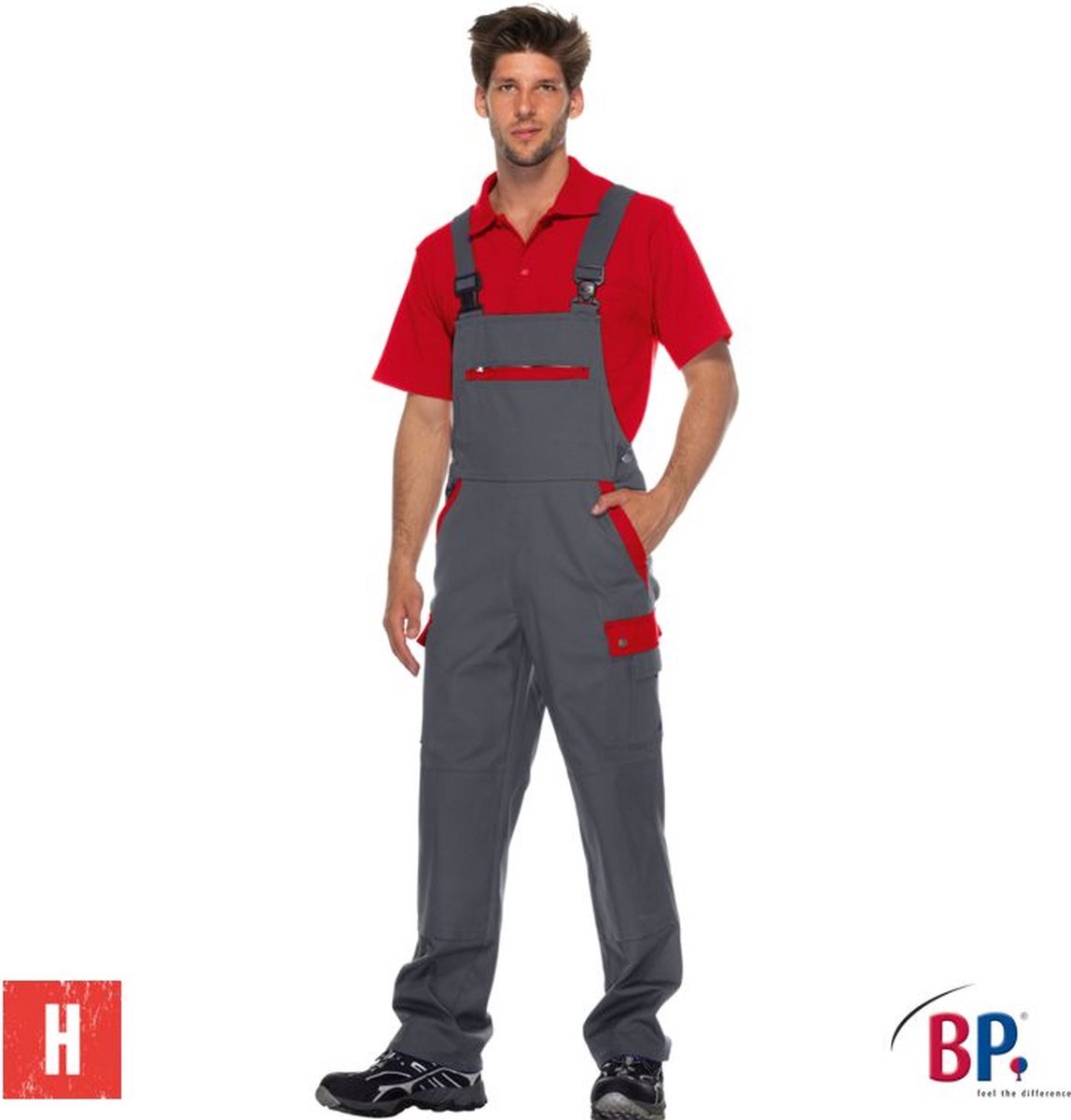 BP 1844 AMERIKAANSE OVERALL maat 52 | grijs/rood