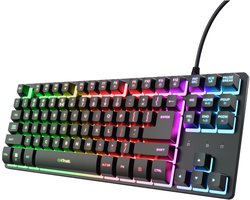 Trust GXT 833 Thado - Bedraad Gaming Toetsenbord - Tenkeyless (TKL) - PC/PS5 - QWERTY - Zwart