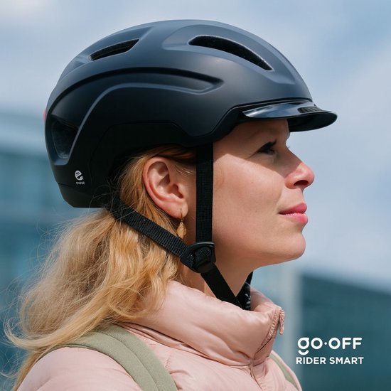 Casque de vélo GOOFF Rider - casque le plus confortable avec doublure 4TEX - noir mat avec NTA 8776 extra sûr et adapté aux speed pedelec - taille M