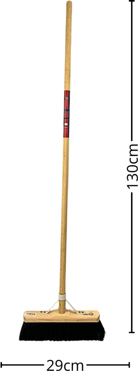 Synx Tools bezem Binnenbezem Paardenhaar 29cm - Zachte Bezems - Bezem - Bezems - Kamerveger - Zaalveger / Zachte Besem - Incl. Steel 120cm - Binnen Bezem - Veger van Synx Tools — afbeelding 4