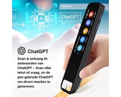 Slimme AI ChatGPT Pen – 134 Talen Spraak- & Tekstvertaling - Offline Scan - Foto-Vertaling 112 Talen, Elektronisch Woordenboek – Slimme Digitale Vertaler