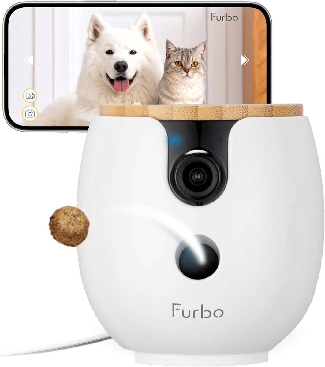 360° Huisdiercamera met App, Twijeweg Audio & Nachtzicht - Camera voor Huisdieren en Thuisbeveiliging