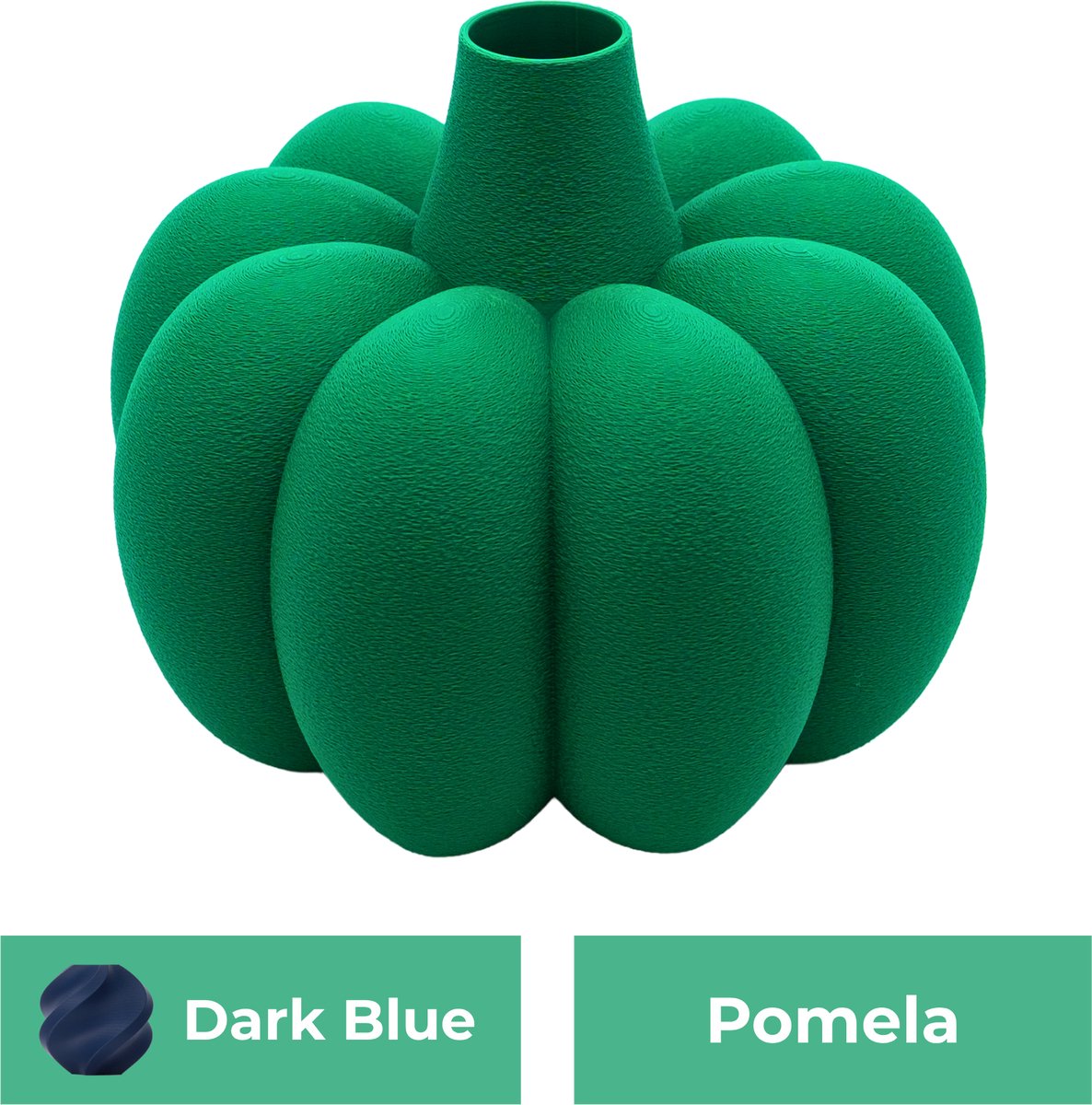 Lovora Pomela organische vaas – Decoratieve vaas - Donker blauw - 3d geprinte vaas – geschikt voor droogbloemen