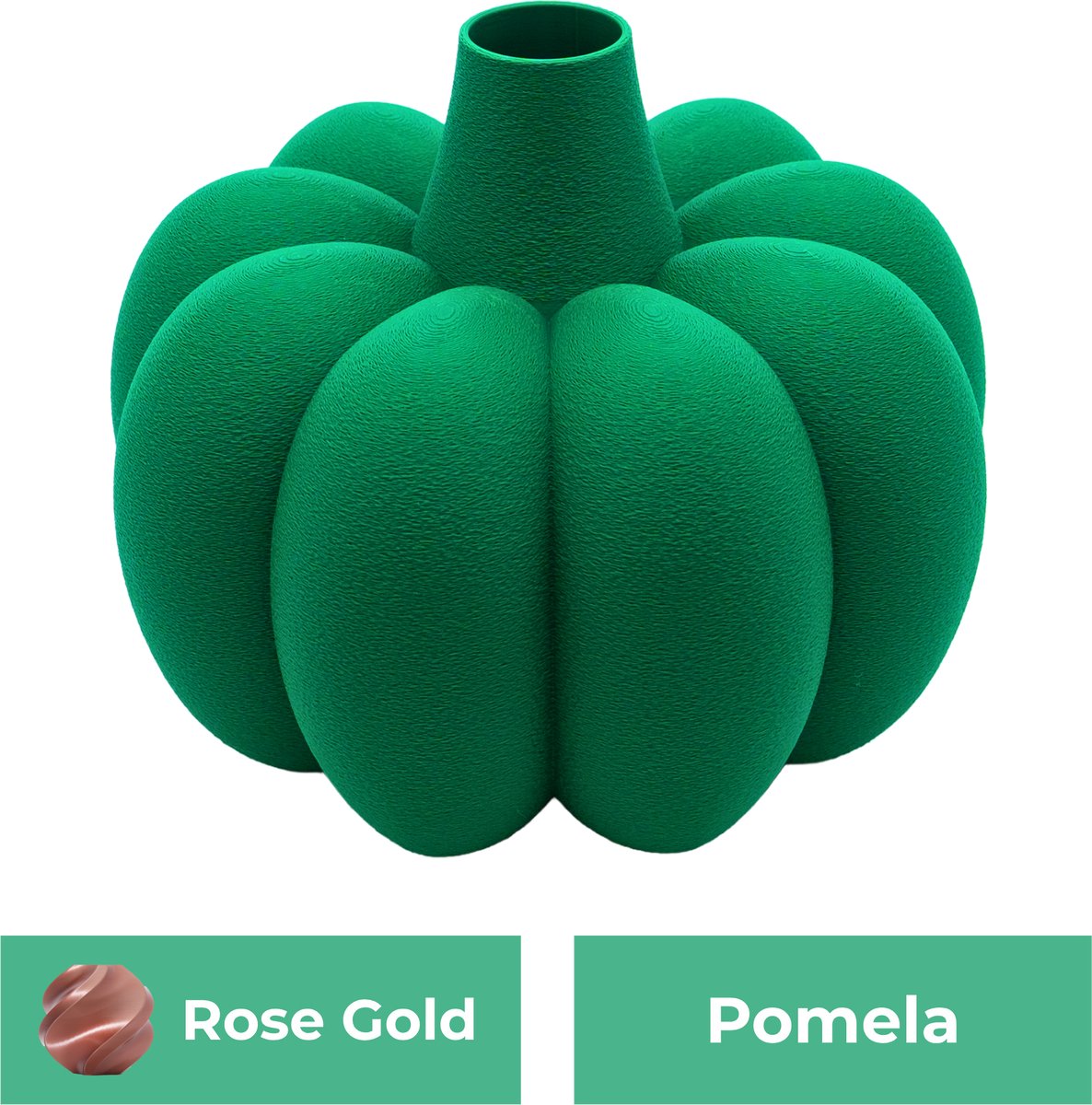 Lovora Pomela organische vaas – Decoratieve vaas - Rose Gold - 3d geprinte vaas – geschikt voor droogbloemen