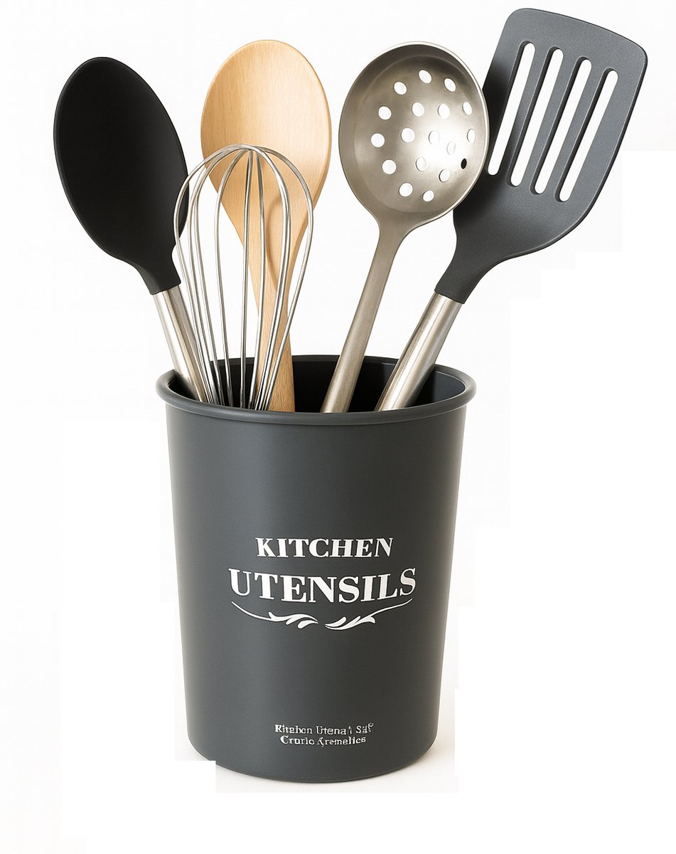 Hescom - Keukengerei Houder - Antraciet - Keuken Organizer