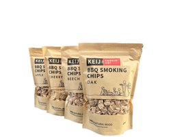 Voordeelpakket Rookhout Chips - beech, oak, cherry, apple - 4x 1700 ml