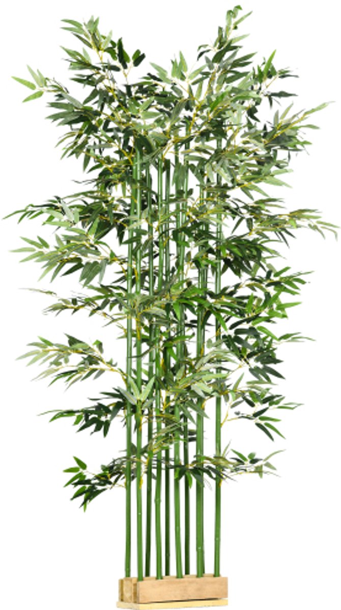 Kunstplant 35×35×180cm Groen Plastic Decoratieve Kunstplant Geschikt voor Ruimtedeling Geschikt voor Binnen en Buiten
