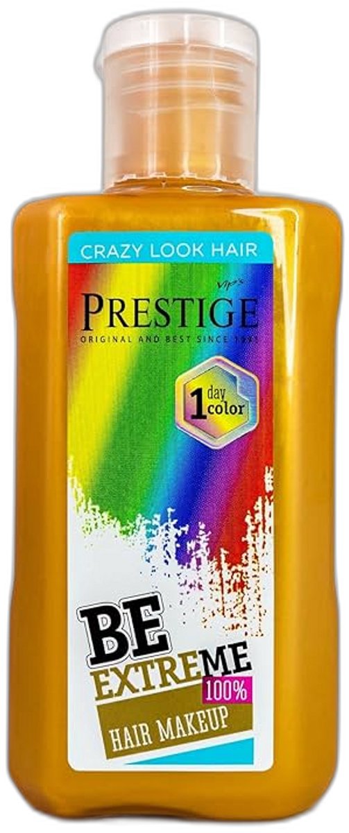 Prestige Uitwasbare Haarverf Metallic Goud – Uitwasbare Haarkleuring voor 1 Dag – voor Feestjes & Events – 100ml