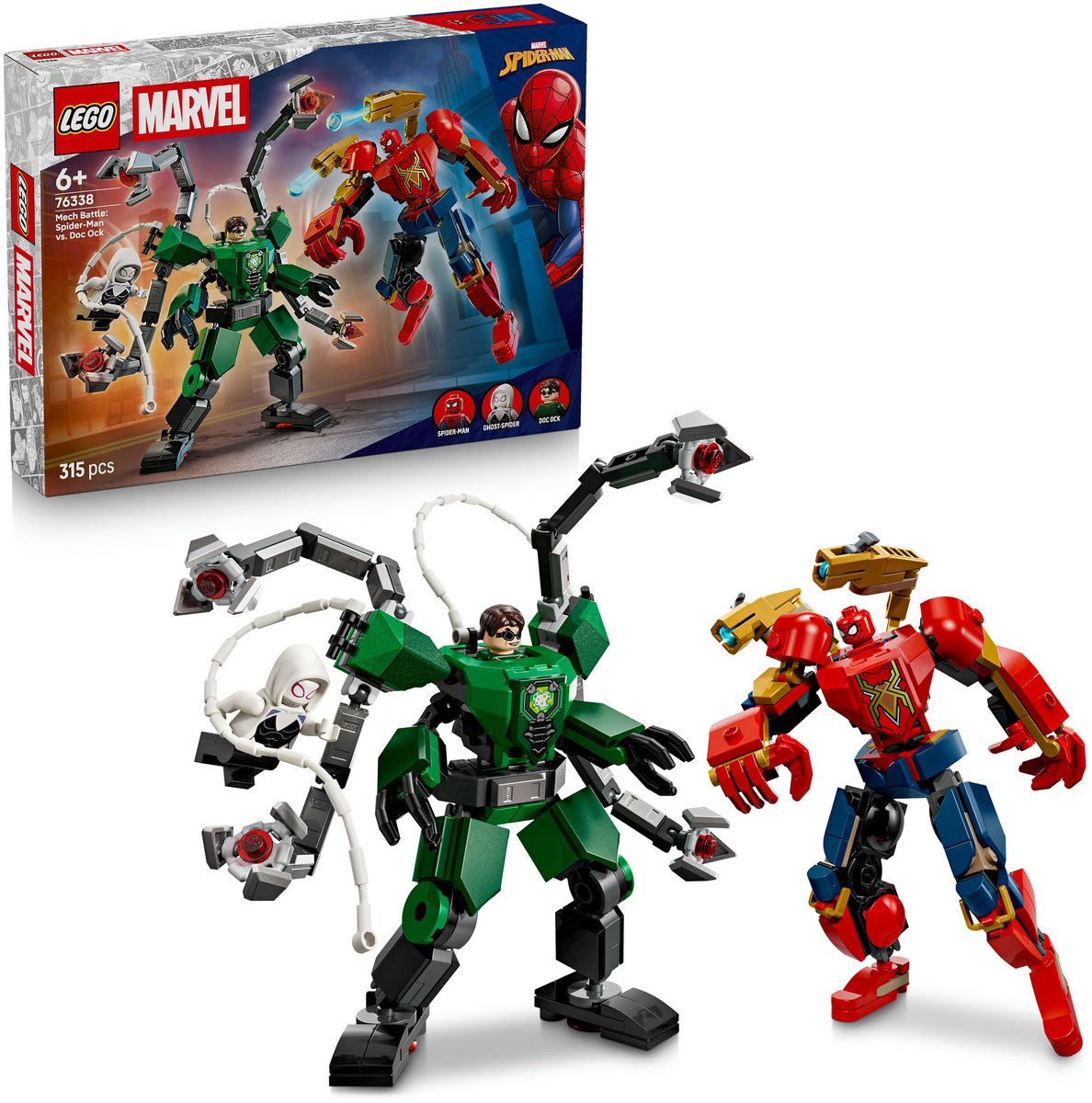 LEGO Marvel Mechaduel: Spider-Man vs. Doc Ock Superhelden - Bouwpakket voor Kinderen - 76338 – foto 2