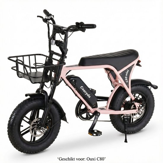 Fatbike Voordrager Mandje met Bekerhouder & Toebehoren - Zwart Aluminium - Geschikt voor Ouxi C80 Mini / V20 Mini van Ouxi — afbeelding 3