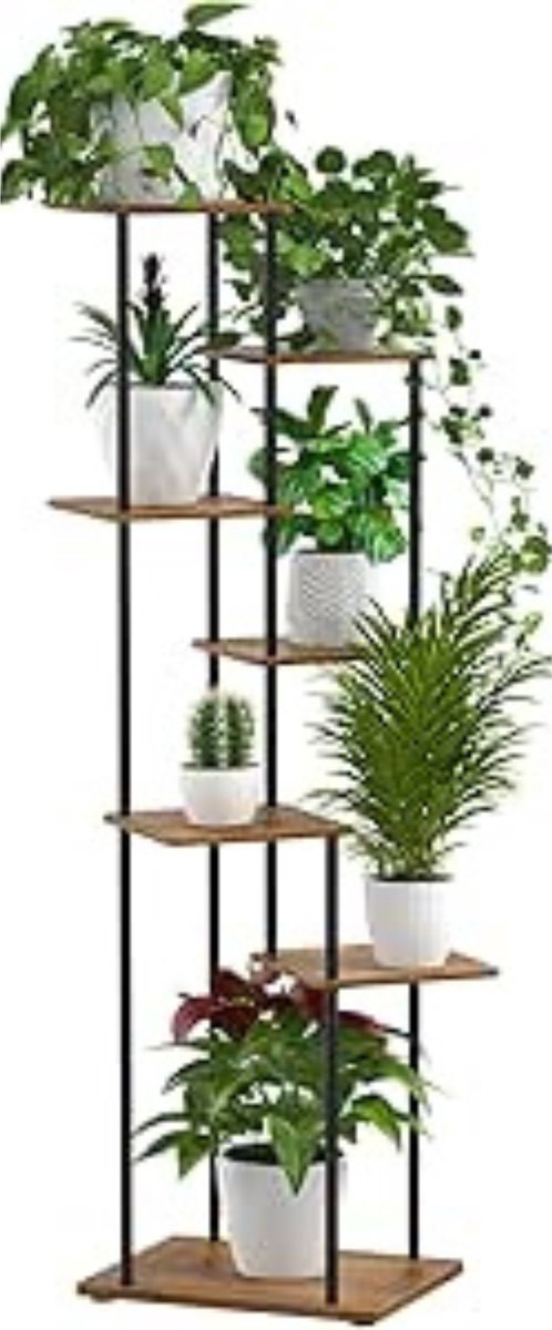 Famanu - Set van 6 ronde plantverhogers Ø 20 cm, kunststof bloempotstandaard voor terras of balkon