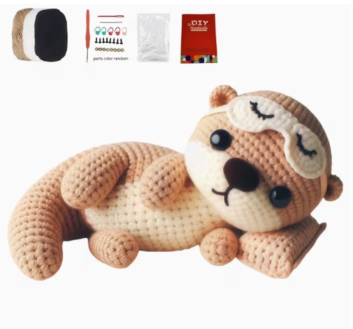 DIY Haakpakket – Schattige Slapende Otter – Complete Amigurumi Set voor Beginners & Gevorderden