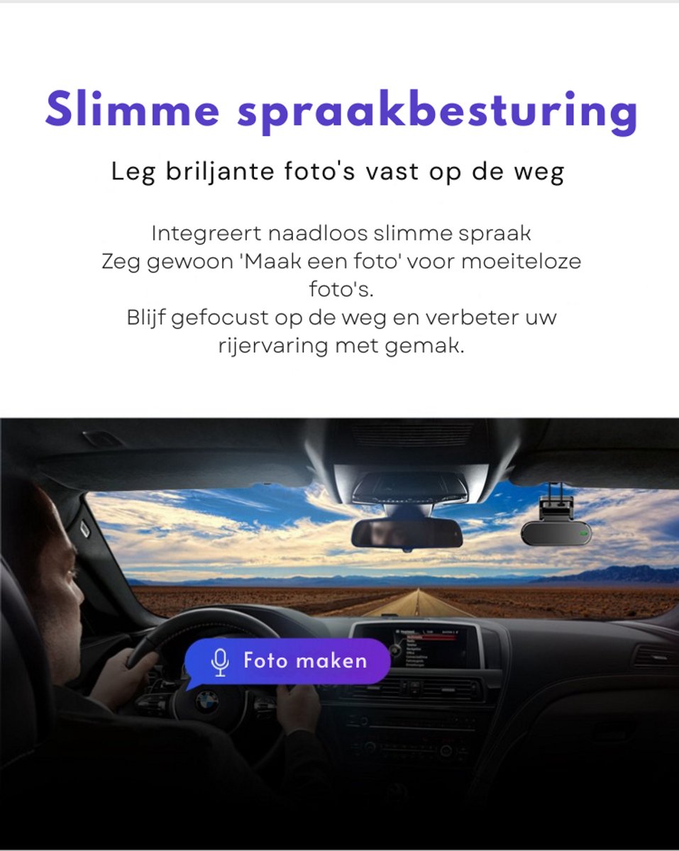 Dashcam Auto met 4K Camera Voor en Achter met 64GB SD Kaart - GPS - Dual Dashcam - DDPAI N5 – foto 8