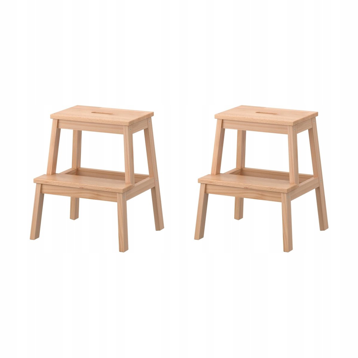 2x Beukenhouten Keukentrapje 50 cm - Stabiel & Praktisch