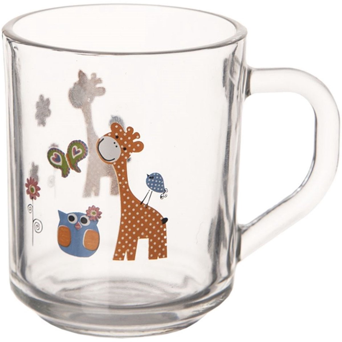 Orion - Glazen Kinderbeker - Giraffe - 230ml - Vaatwas- en Magnetronbestendig