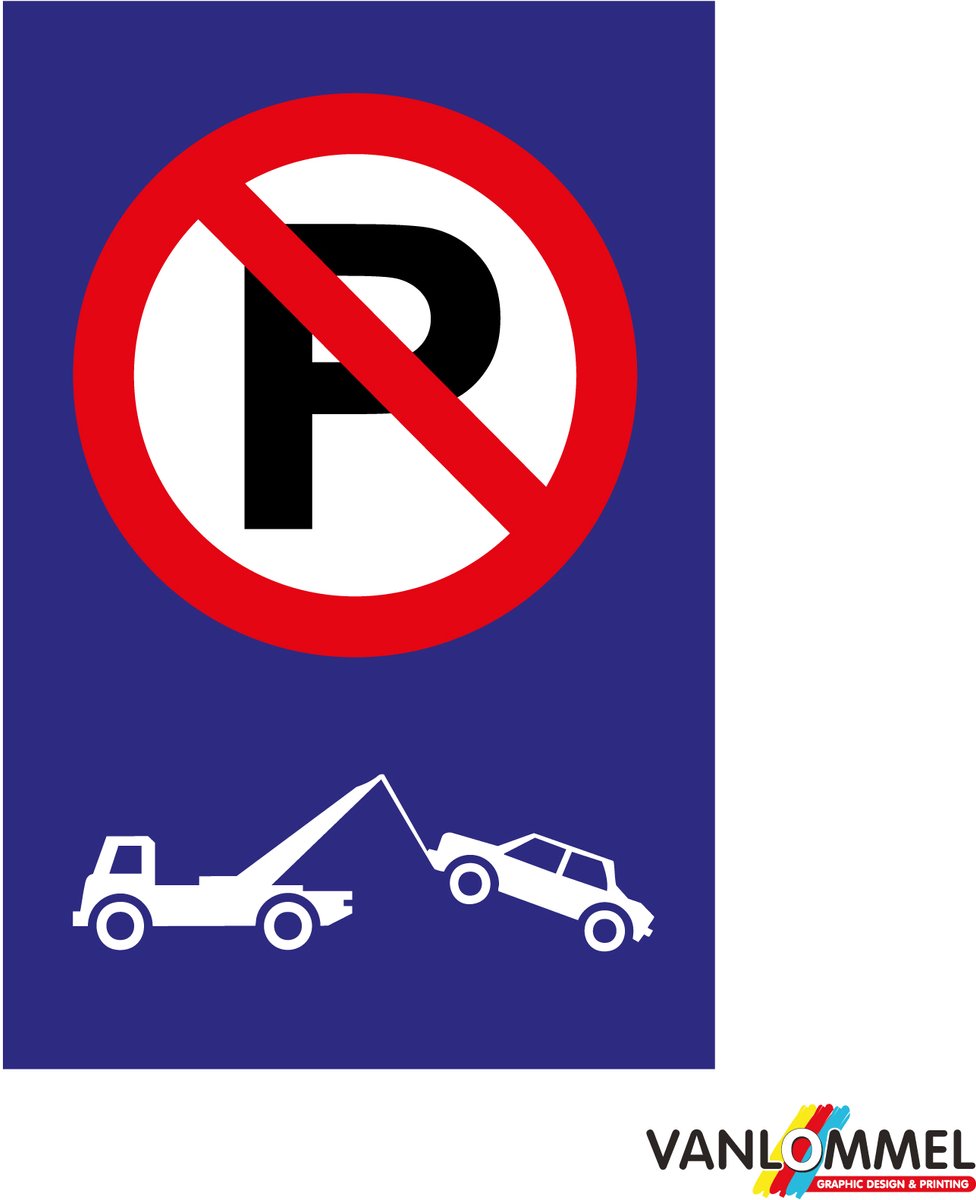 Verboden te Parkeren Bord – 200×300 mm – Dibond 3 mm – Weerbestendig – Officieel Waarschuwingsbord