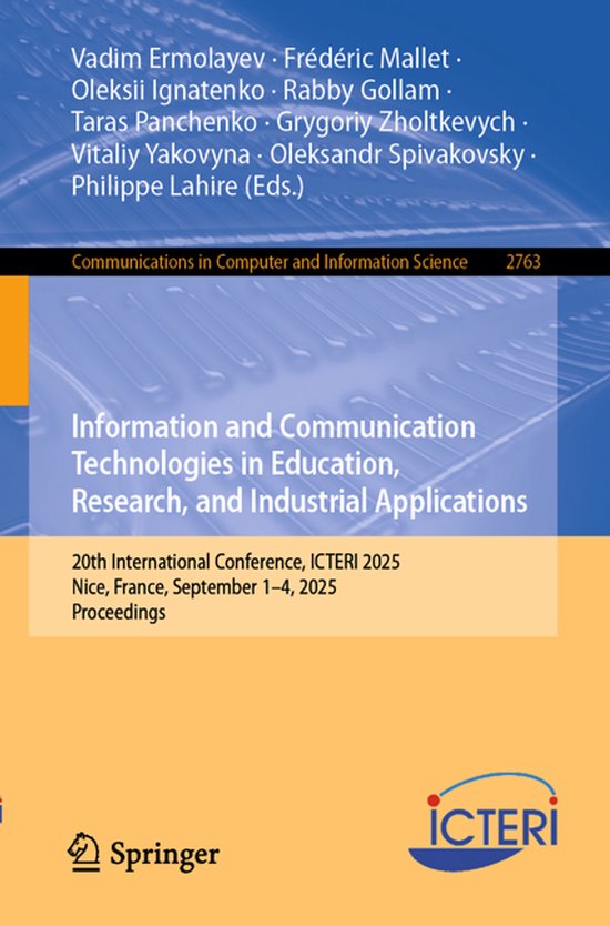 Communications in Computer and Information Science2763- Info ... - cover