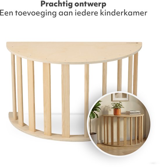 Deryan Houten Klimboog - Inclusief Kussen - Montessori - Tekentafel van Merkloos — afbeelding 3