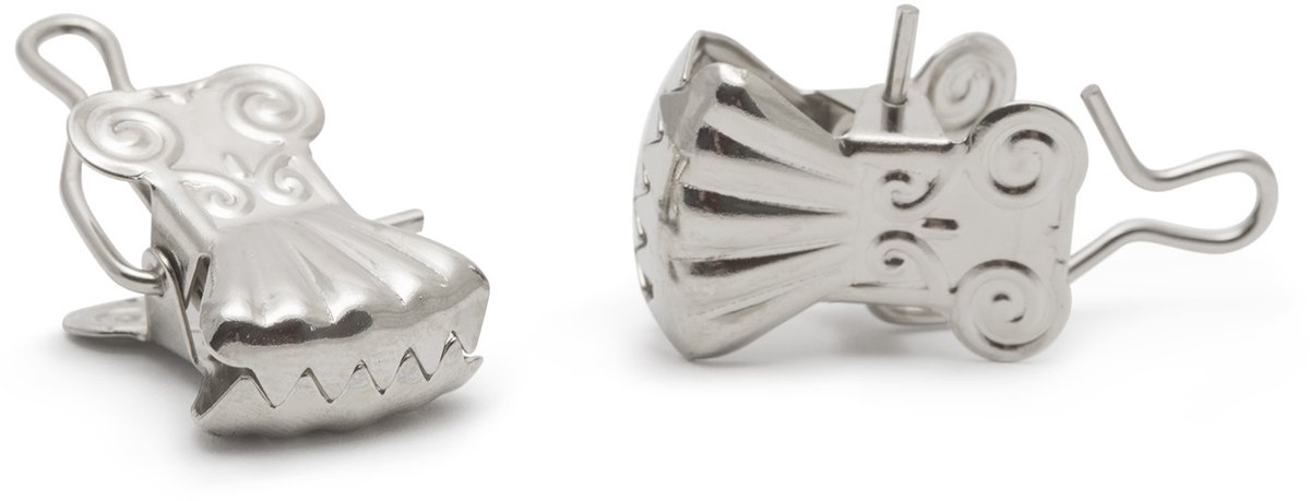 Gordijn Decoratie Clips – Chroom – Metalen Gordijnhaken Zonder Runner – Set Van 10 Stuks – Klassieke Uitvoering Voor Gordijnen [11521A]