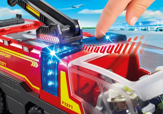 PLAYMOBIL City Action 9464 Camión de Bomberos con Luces y Sonido, A