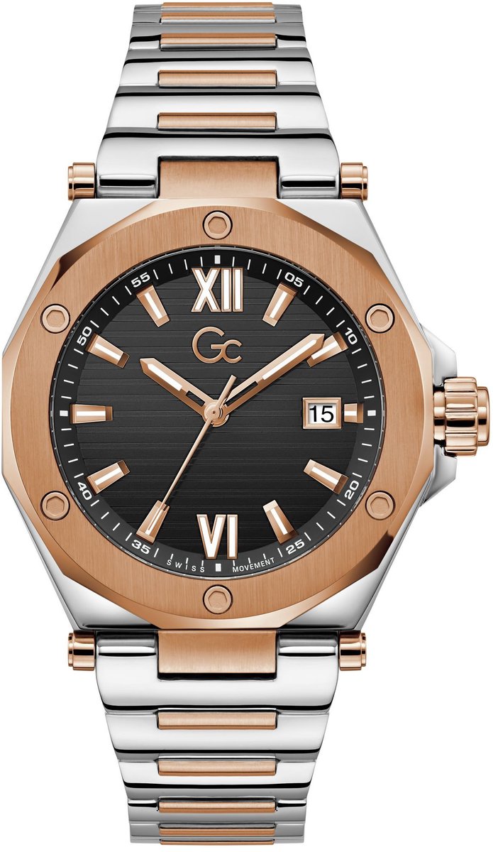 Gc Gc Legacy Sleek Quartz Analoog Horloge Zilver En Roos Kast: 100% Roestvrij Staal | Bracelet 100% Roestvrij Staal 42 mm Z67001G7, Z67002G2, Z67003G7, Z67004G2