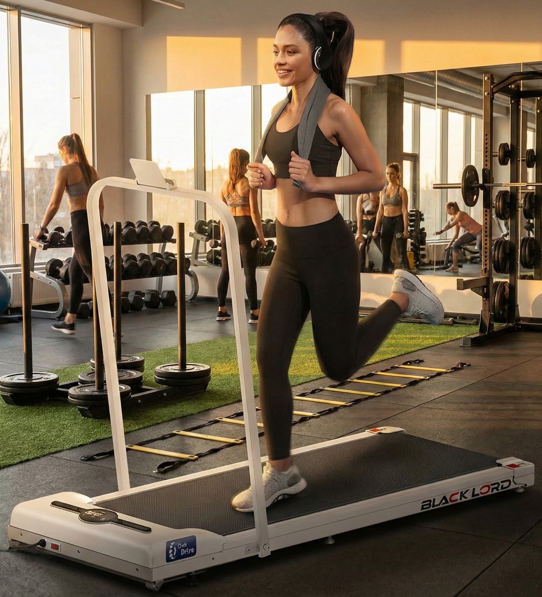 Treadmill 2-in-1 Compact Onderbureauloopband 1-12 km/u – Elektrisch Mini Loopband voor Thuistraining & Kantoor – Designbest