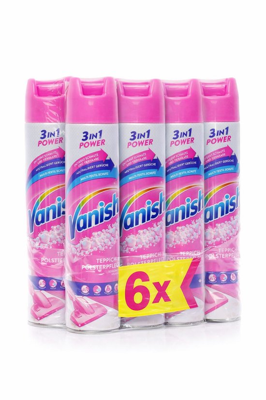 Vanish Oxi Action Tapijtreiniger - Voordeelverpakking - 6 stuks - Vlekverwijderaar - Schuim - 6X600ml