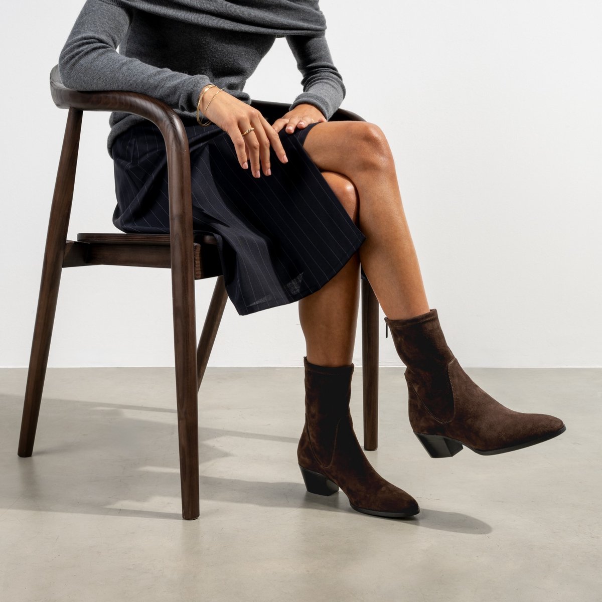 Isabel Bernard Vendôme Dames Schoenen Nylon stretch suède - Bruin -