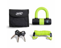 VINZ Dinara ART 4 Gekeurd Schijfremslot / Remschijfslot - ART 4 Slot - Goedgekeurd voor de verzekering - 3 sleutels - Lichtgewicht Motorslot 690 gram - Geel