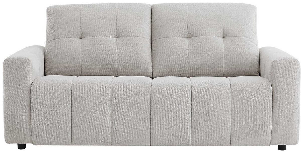 Vente-unique Driezitsslaapbank in lichtgrijze chenille stof ISISTIA Lichtgrijs