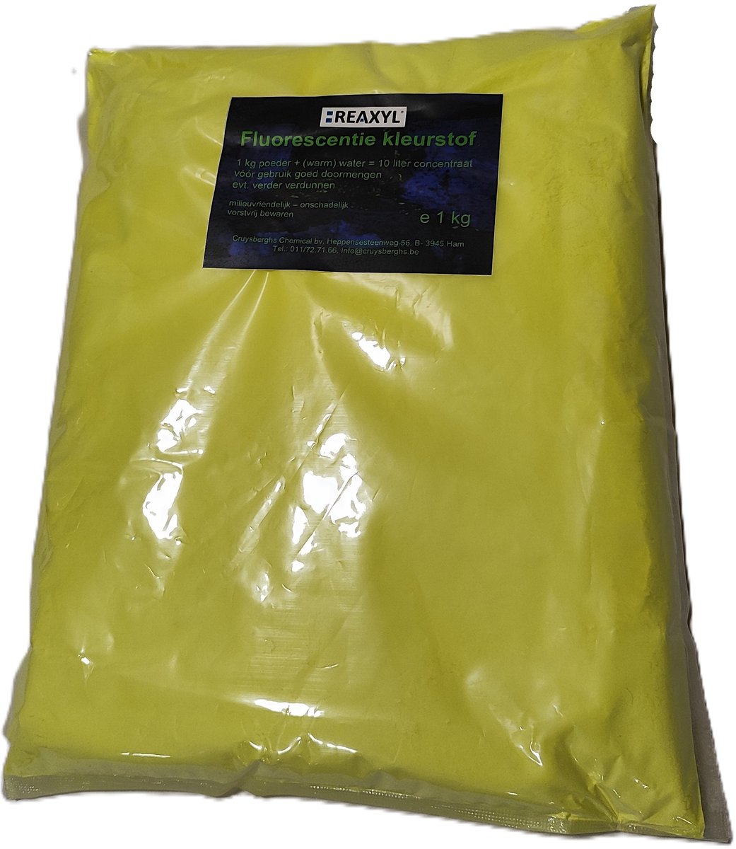 Reaxyl Fluorescentiekleurstof poeder voor lekdetectie 1 kg, geel