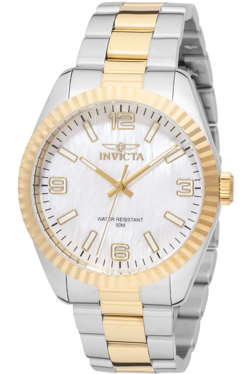 Invicta Specialty 49749 Heren Horloge - Waterdicht - Analoog - Quartz Uurwerk - Roestvrij Staal met parelmoeren Wijzerplaat - 43mm