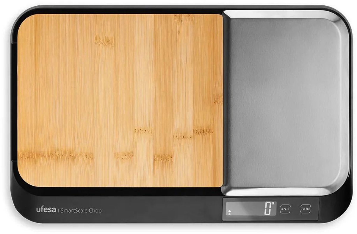 Ufesa SmartScale Chop – Digitale keukenweegschaal met snijplank – Tot 5 kg – Tarra-functie