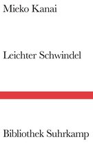 Boek "Leichter Schwindel" van Mieko Kanai, met een rode streep.