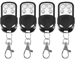 4 stuks - Afstandsbediening - 433 MHz fixed code - Vervangende handzender - Universele garagedeur afstandsbediening - Garagedeurafstandsbediening met vier knoppen - Garagedeur motor opener - Garagepoort Opener