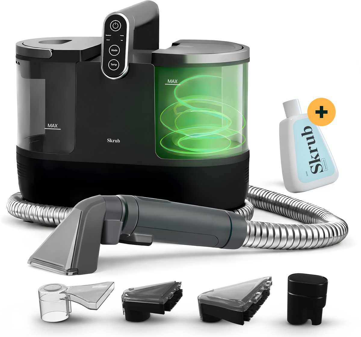 Skrub 4 in 1 Tapijtreiniger met Warm water - Vlekkenreiniger - Bankreiniger - 1200 Watt