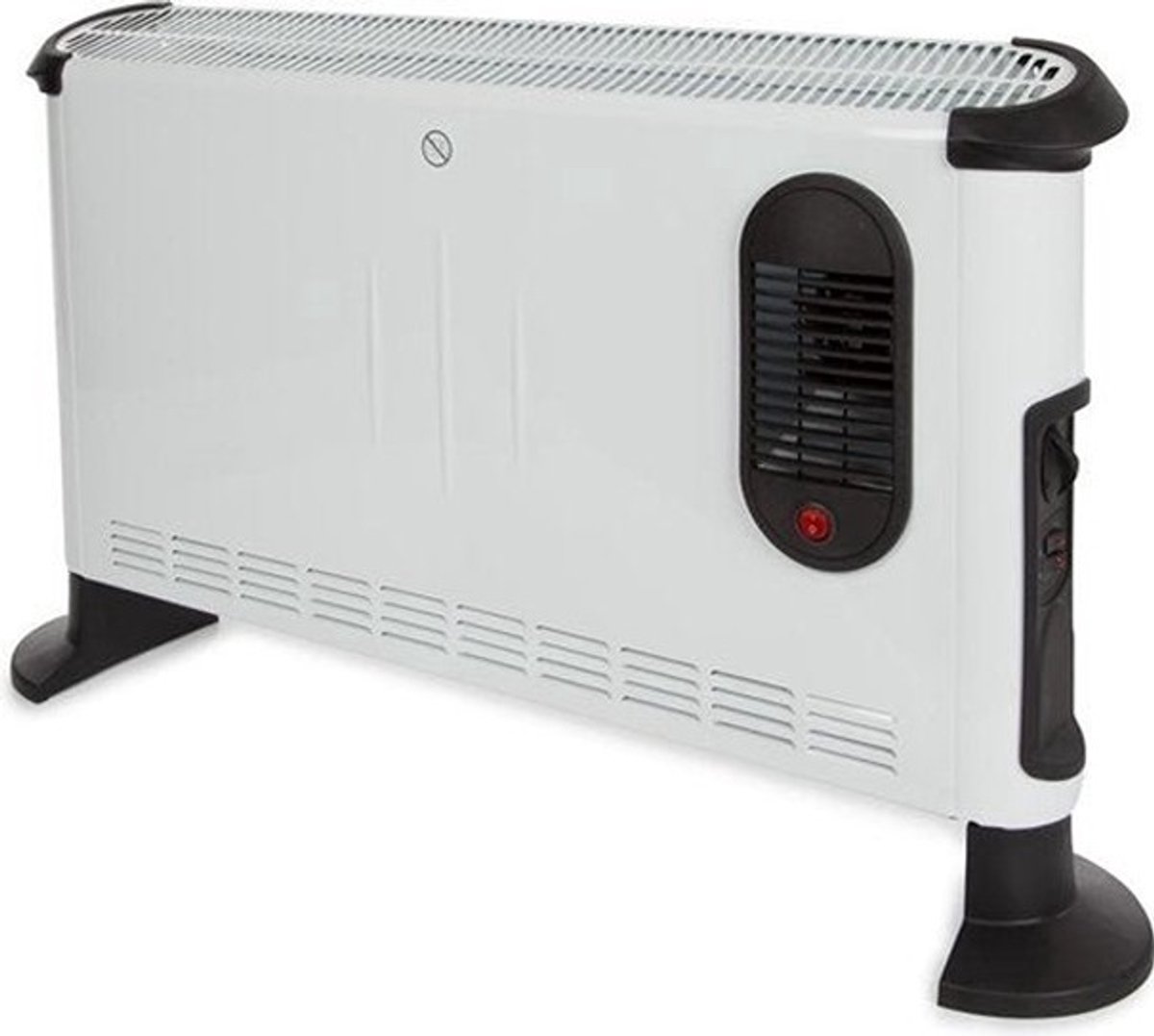 Perel - Convectorheater - Convectorkachel - Elektrische Verwarming - Kachel - Elektrische Kachel - tot 75 m³ - Kachelradiator - Bijverwarming - 3 Warmtestanden - Turboventilator - Met Thermostaat en Oververhittingsysteem - 3000 W - Wit