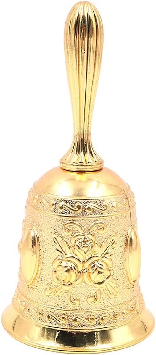 Brass Handbell - Vintage Metal Call Bell - Wedding Bell - Temple Bell - Gouden Decoratie
