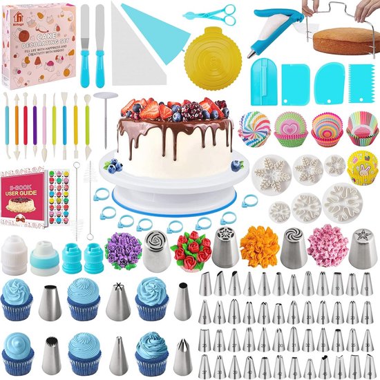 Taartdecoratie set Regenboog en Bosdieren - Prints by Mi