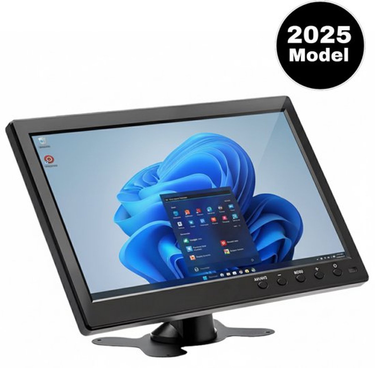 Milova Mini-monitor - 10.1 inch HD LCD-scherm - HDMI VGA AV USB BNC en DC 12V. invoer - Automonitor - Ondersteuning desktop - Secundair scherm