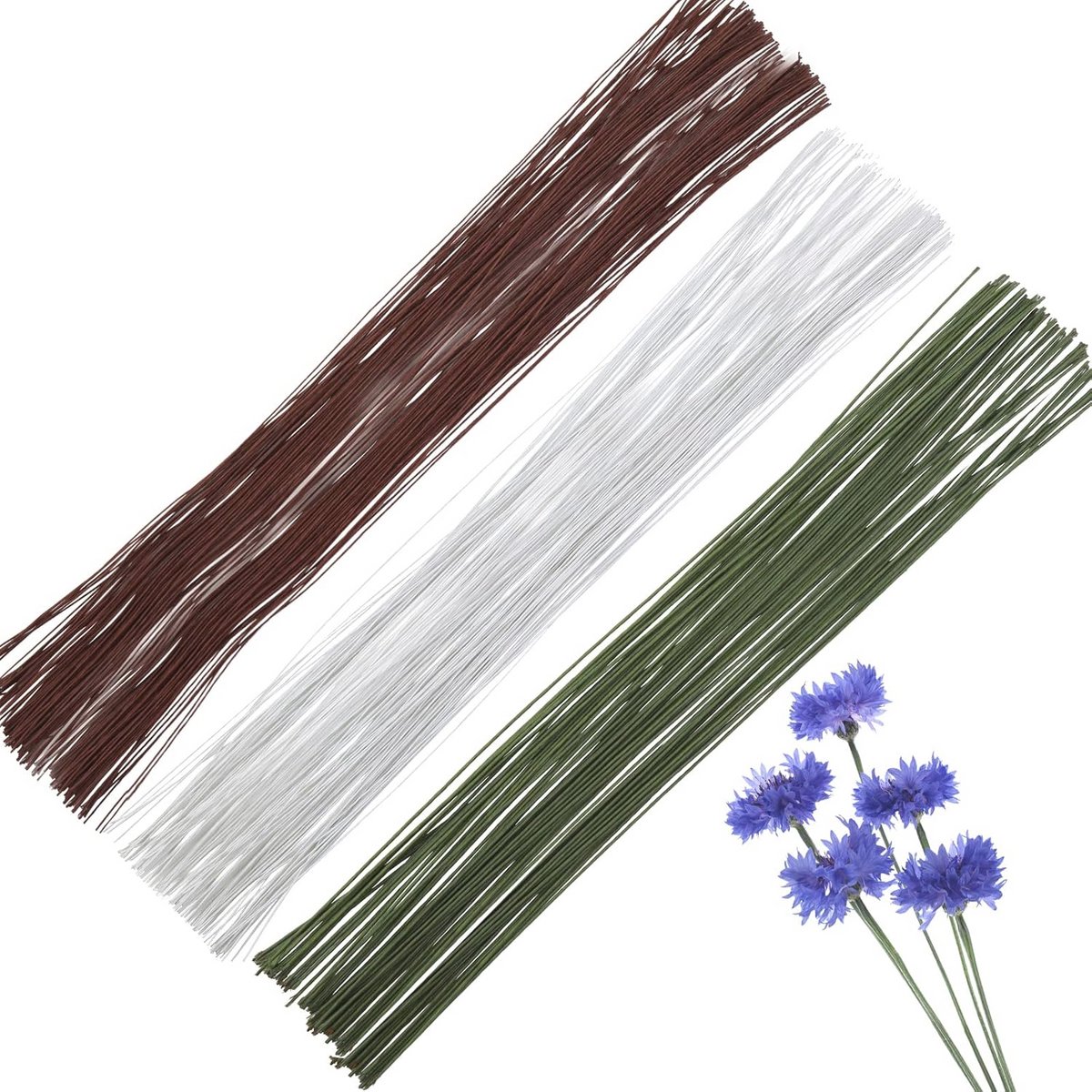 300 Bloemdraadstaafjes 26 Gauge 35,6 cm - Perfect voor Bloemstukken, Bruiloft Corsages en Knutselprojecten