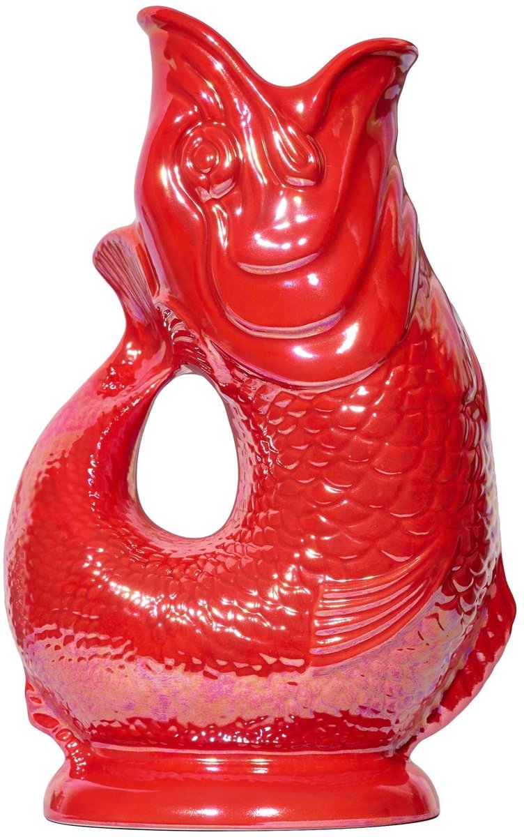 Gluckigluck waterkaraf met "gluck-gluck"-geluid 1,2 l XL glanzend rood