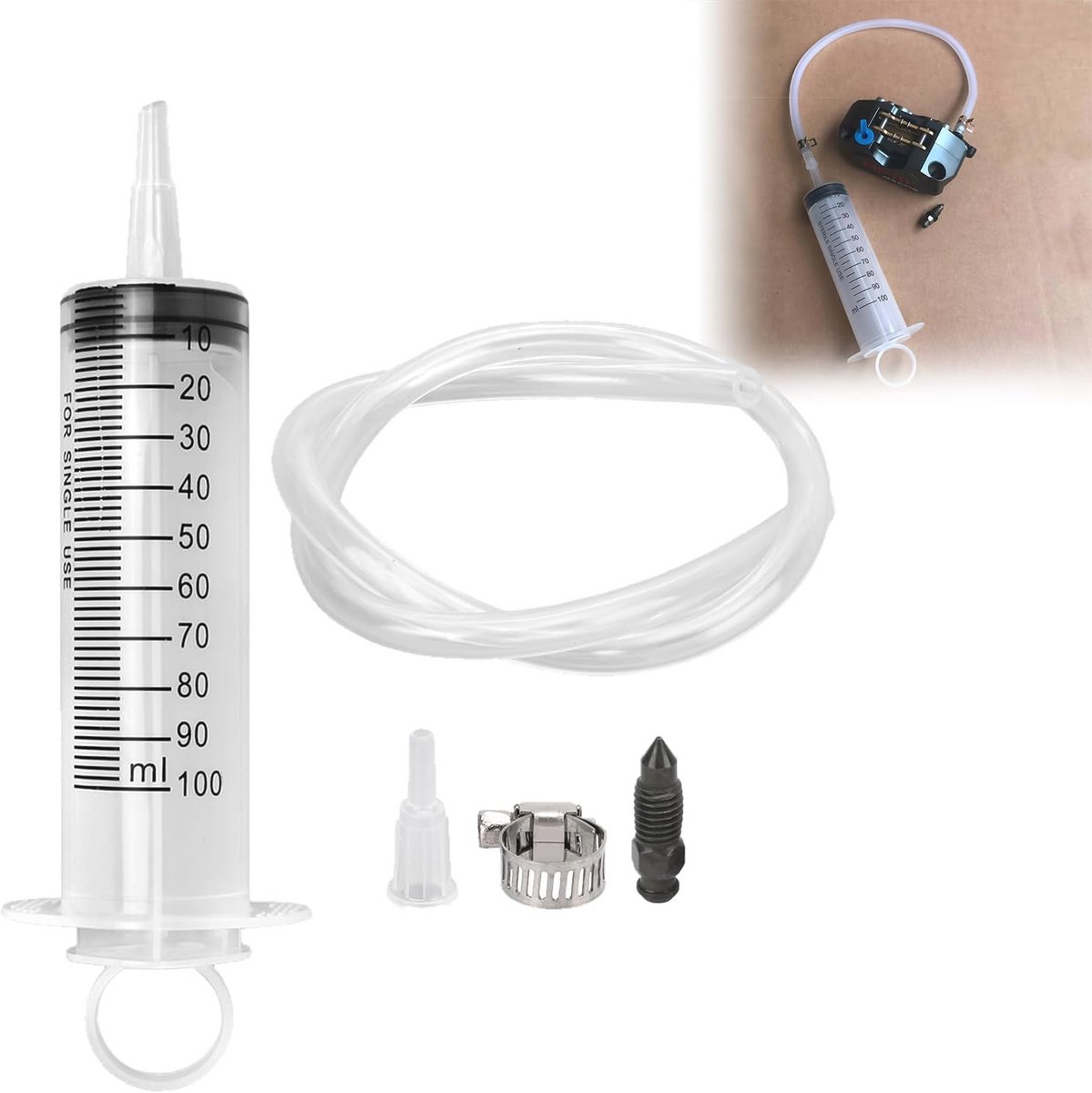 Universele Spuit voor Remvloeistof en Motorremontluchtingsset - 100 ml