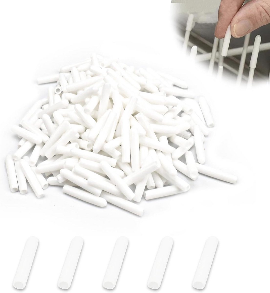 200 stuks vaatwassermand accessoires - krasbestendige roestbescherming voor vaatwasser