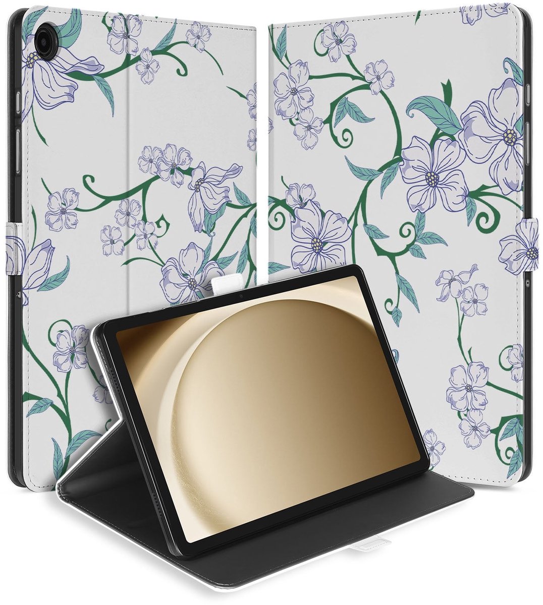 Tablet Book Case Blossom White Samsung Galaxy Tab A11 Plus